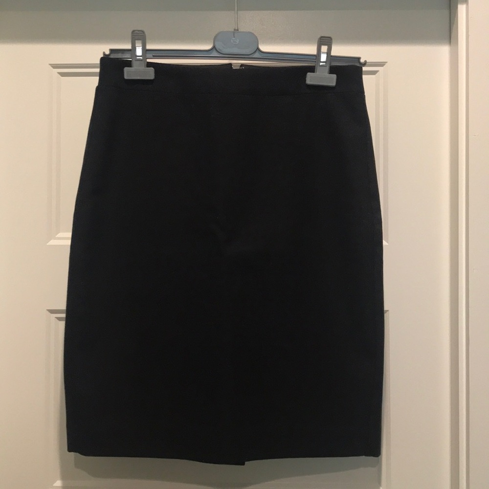 Black wool J Crew Factory pencil skirt